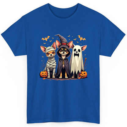 Chihuahua Halloween Costumes chihuahua dogs in Halloween costumes T-Shirt Royal product mockup