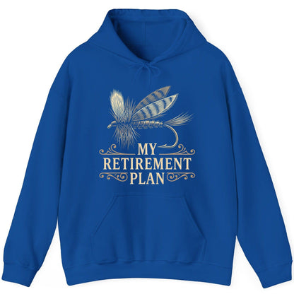 My Retirement Plan fly fishing Hoodie Royal product mockup