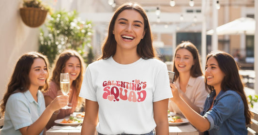 Galentine's Squad galentine's day Youth T-Shirt White lifestyle mockup