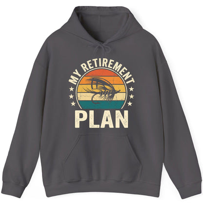My Retirement Plan fly fishing Hoodie Charcoal product mockup