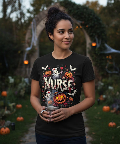 Nurse Halloween nurse T-Shirt Black lifestyle mockup