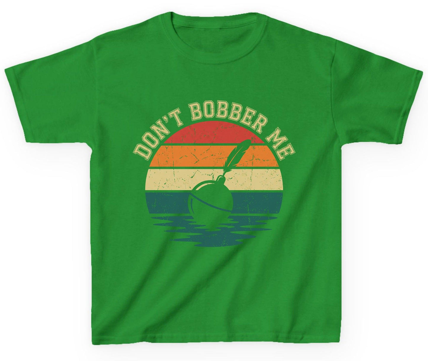 Don't Bobber Me fishing Youth T-Shirt Irish Green product mockup