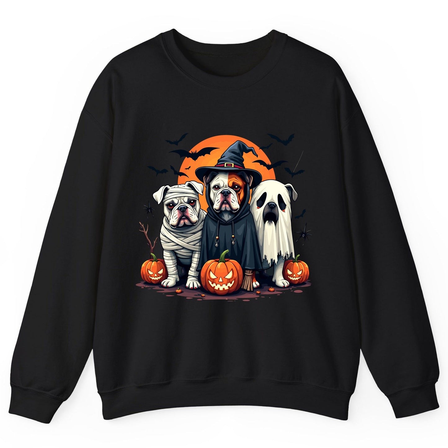 Halloween Bulldogs Costumes Halloween bulldogs Sweatshirt Black product mockup