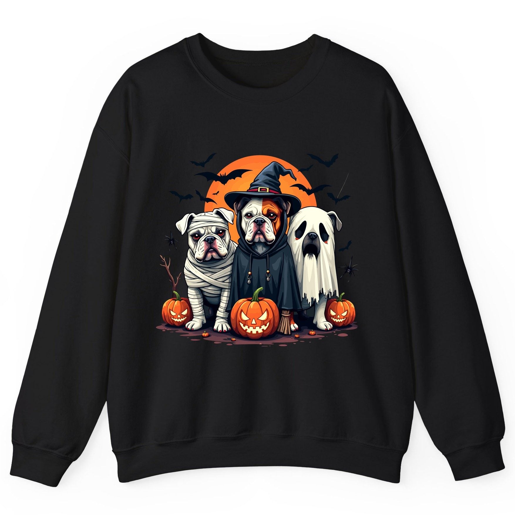 Halloween Bulldogs Costumes Halloween bulldogs Sweatshirt Black product mockup