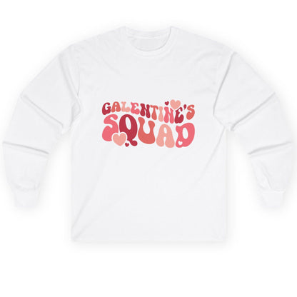 Galentine's Squad galentine's day Long Sleeve Tee White product mockup