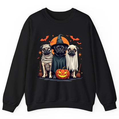 Halloween Pugs Costumes pugs Sweatshirt Black product mockup