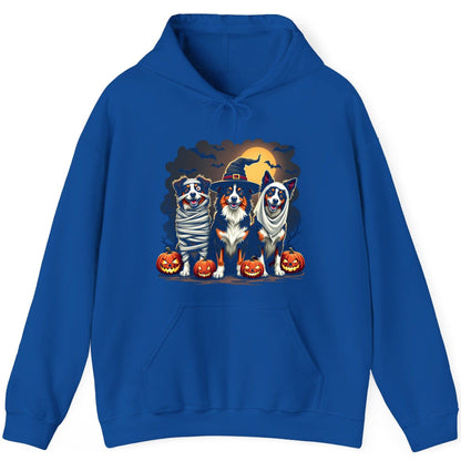 Australian Shepherd Halloween Dogs australian shepherd dogs Hoodie Royal product mockup