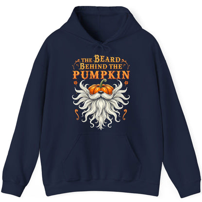 The Beard Behind the Pumpkin bearded dad Hoodie Navy product mockup