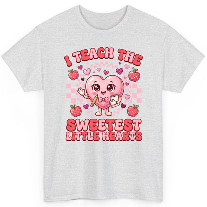 I Teach the Sweetest Little Hearts teaching T-Shirt Ash product mockup