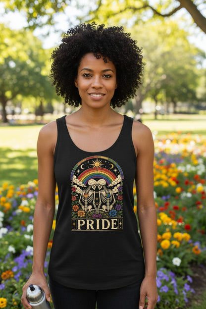 Pride Lgbtq+ Tank Top - lifestyle model mockup - Black