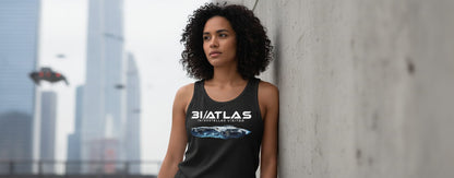 31 Atlas Interstellar Visitor sci-fi spaceship Tank Top Black lifestyle mockup