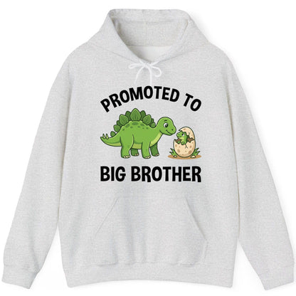 Promoted to Big Brother Dinosaur Hoodie - product mockup - Ash