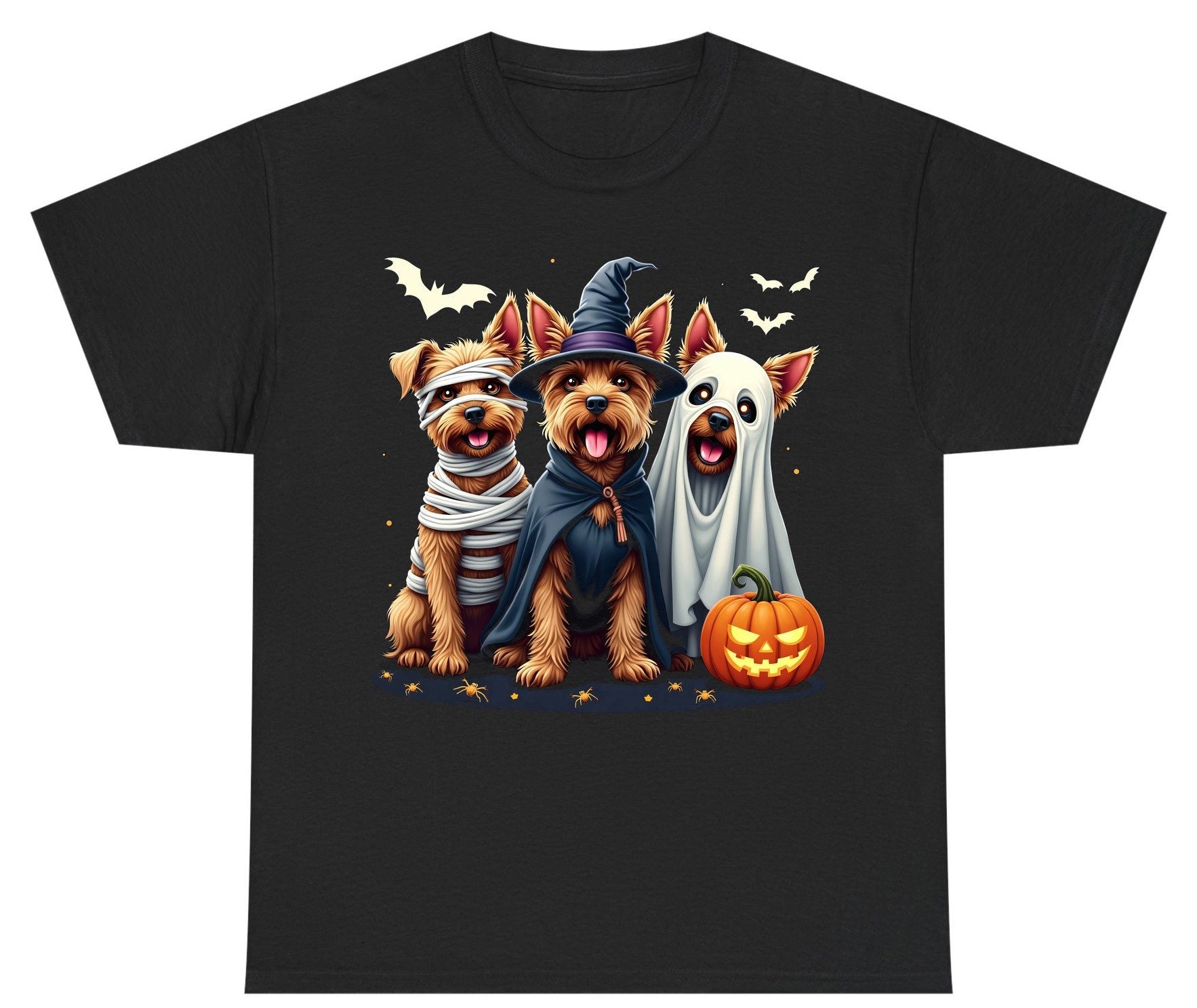 Cute Dogs Halloween Costumes dogs in Halloween costumes Youth T-Shirt Black product mockup