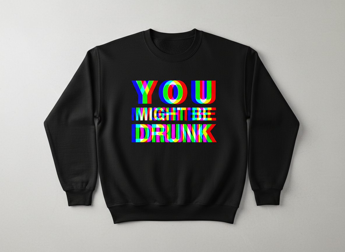 You Might Be Drunk Funny Party Humor Sweatshirt - Black