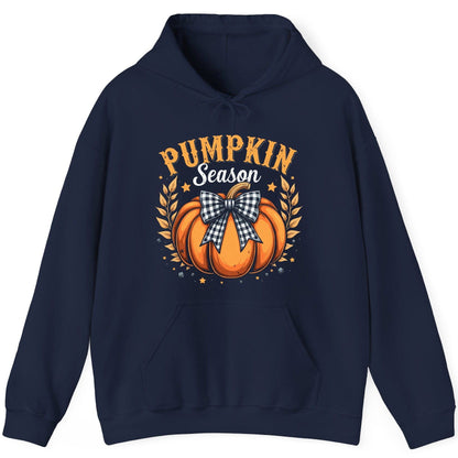 Pumpkin Season fall Hoodie Navy product mockup