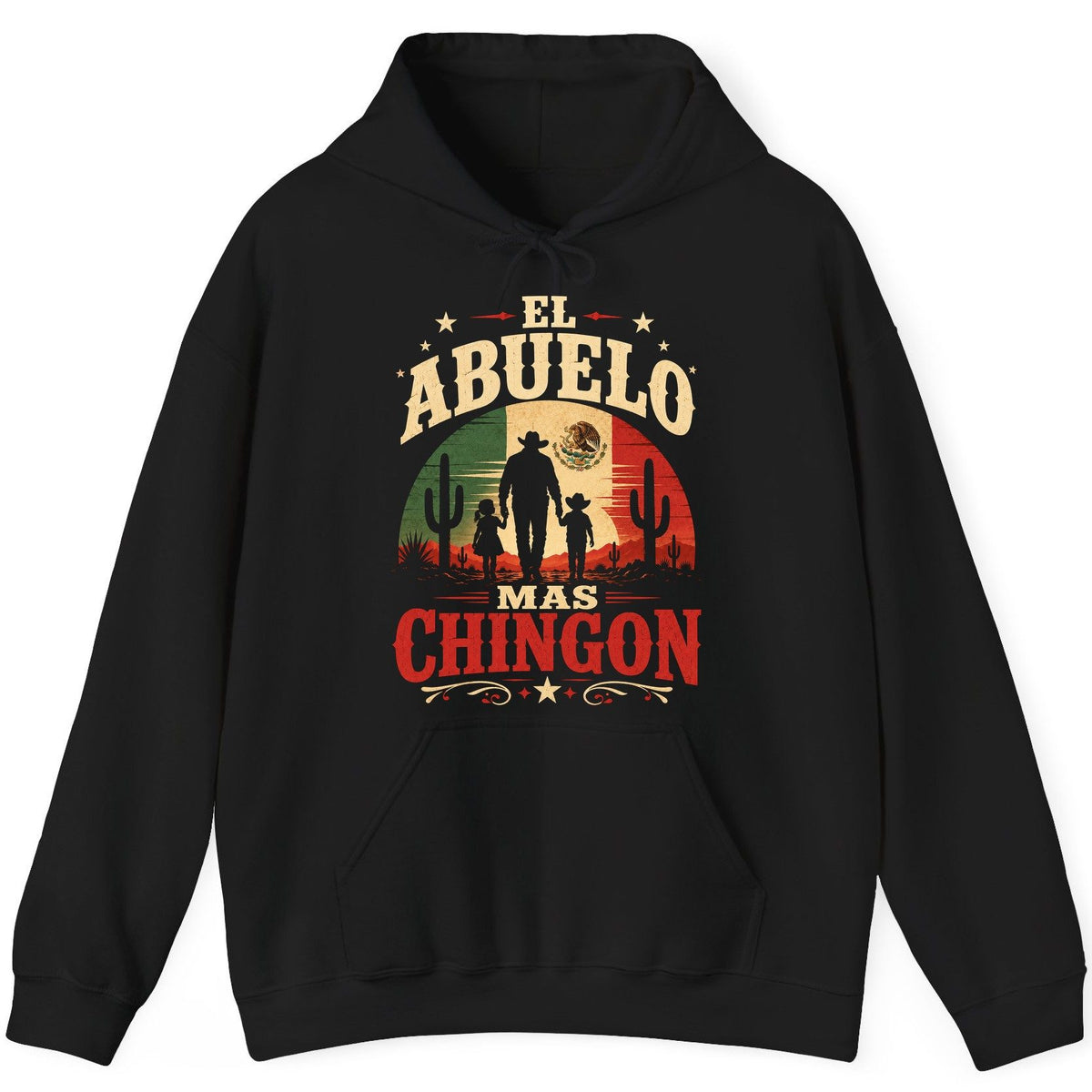 El Abuelo Mas Chingon mexican grandfather Hoodie Black product mockup
