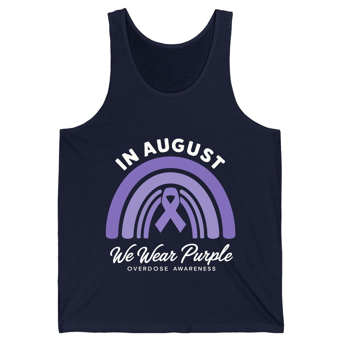 In August We Wear Purple Overdose Awareness overdose awareness Tank Top Navy product mockup