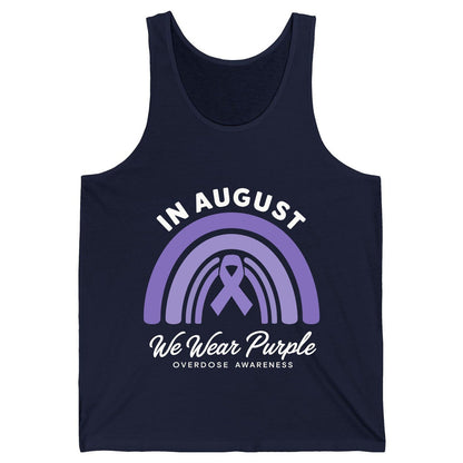 In August We Wear Purple Overdose Awareness overdose awareness Tank Top Navy product mockup