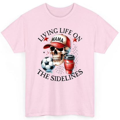 Living Life on the Sidelines soccer mom T-Shirt Light Pink product mockup