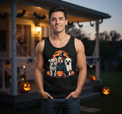 Halloween Bulldogs Costumes Halloween bulldogs Tank Top Black lifestyle mockup