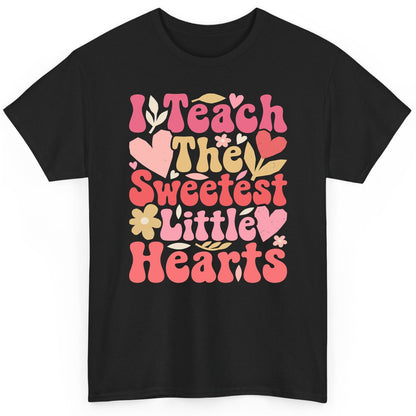 I Teach the Sweetest Little Hearts teaching T-Shirt Black product mockup