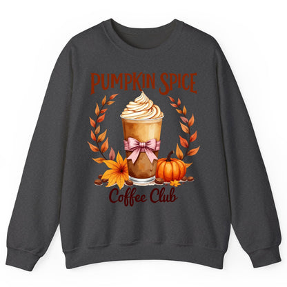Pumpkin Spice Coffee Club pumpkin spice latte Sweatshirt Dark Heather product mockup