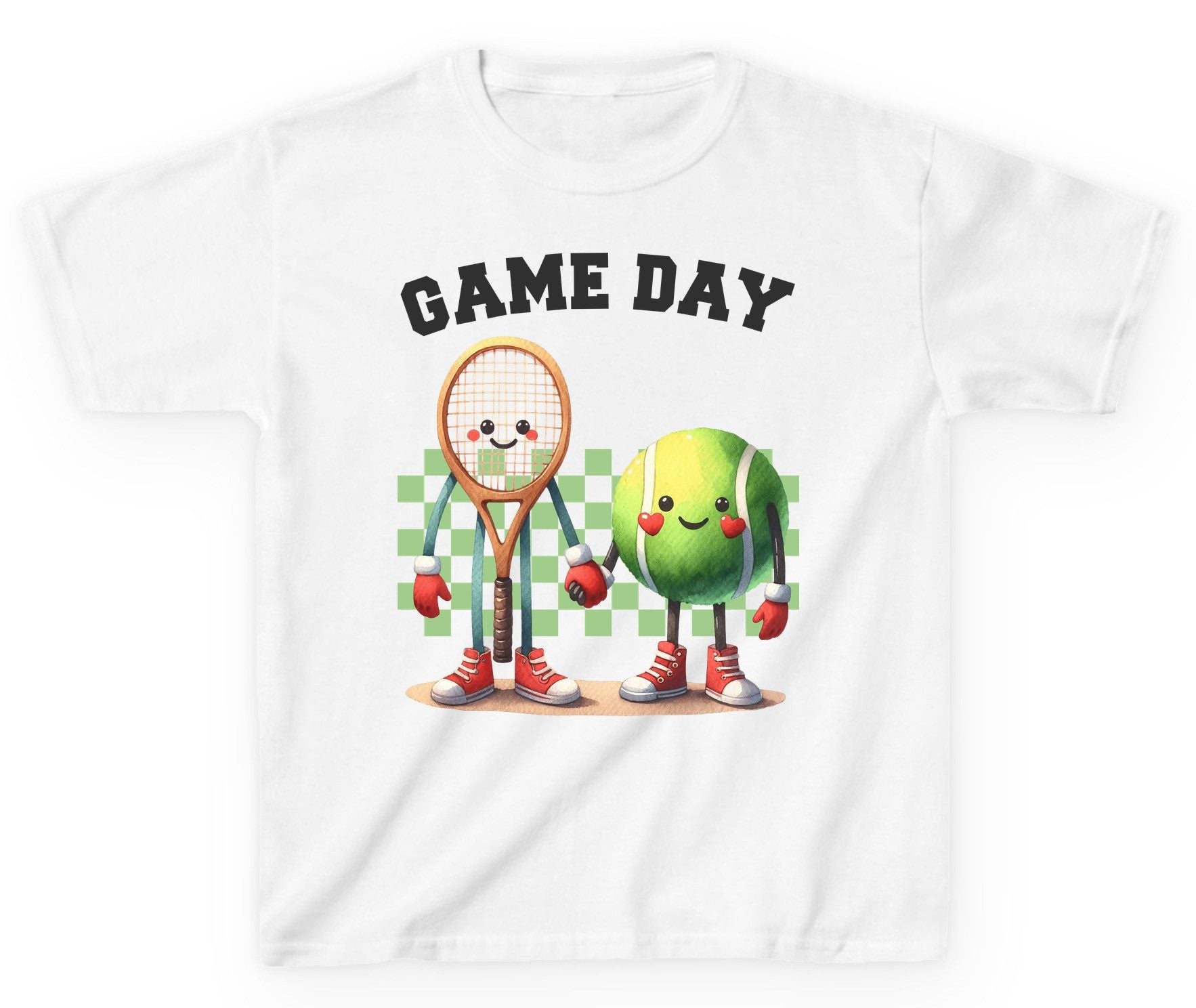 Game Day tennis Youth T-Shirt White product mockup