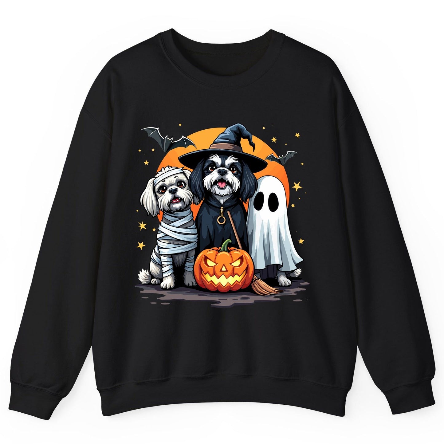 Halloween Dogs Costumes Halloween dogs Sweatshirt Black product mockup