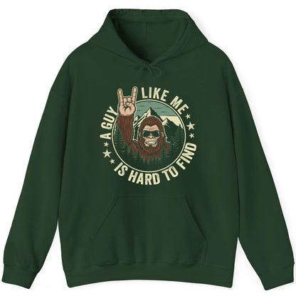 A Guy Like Me Is Hard to Find bigfoot Hoodie Forest Green product mockup