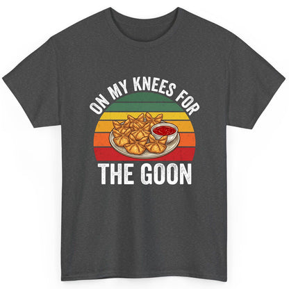 On My Knees for the Goon crab rangoon T-Shirt Dark Heather product mockup