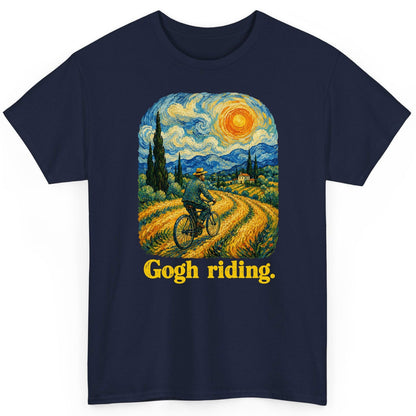 Gogh Riding van gogh parody T-Shirt Navy product mockup