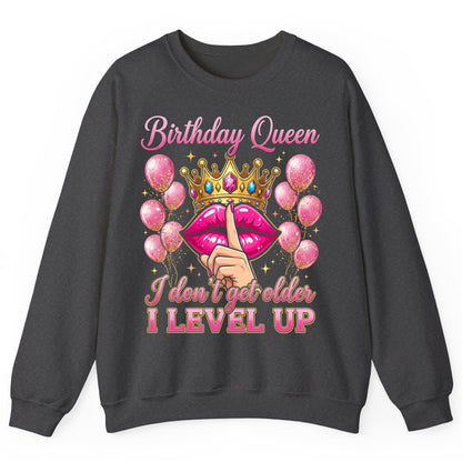 Birthday Queen I Don't Get Older I Level Up birthday queen Sweatshirt Dark Heather product mockup