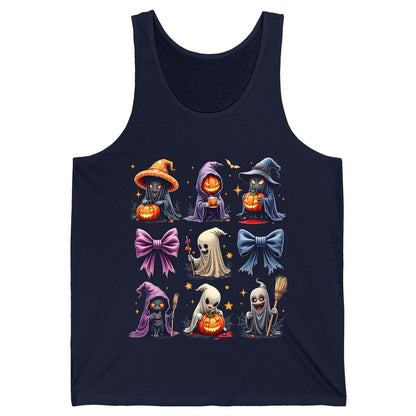 Spooky Cute Halloween Characters Halloween characters Tank Top Navy product mockup