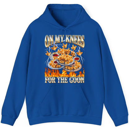 On My Knees for the Goon crab rangoon Hoodie Royal product mockup