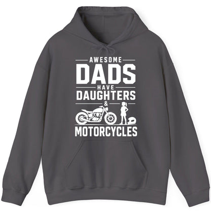 Awesome Dads Have Daughters & Motorcycles motorcycle dad Hoodie Charcoal product mockup