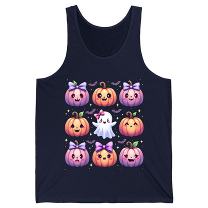 Kawaii Halloween Pumpkins kawaii Halloween Tank Top Navy product mockup