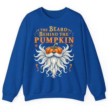 The Beard Behind the Pumpkin bearded dad Sweatshirt Royal product mockup