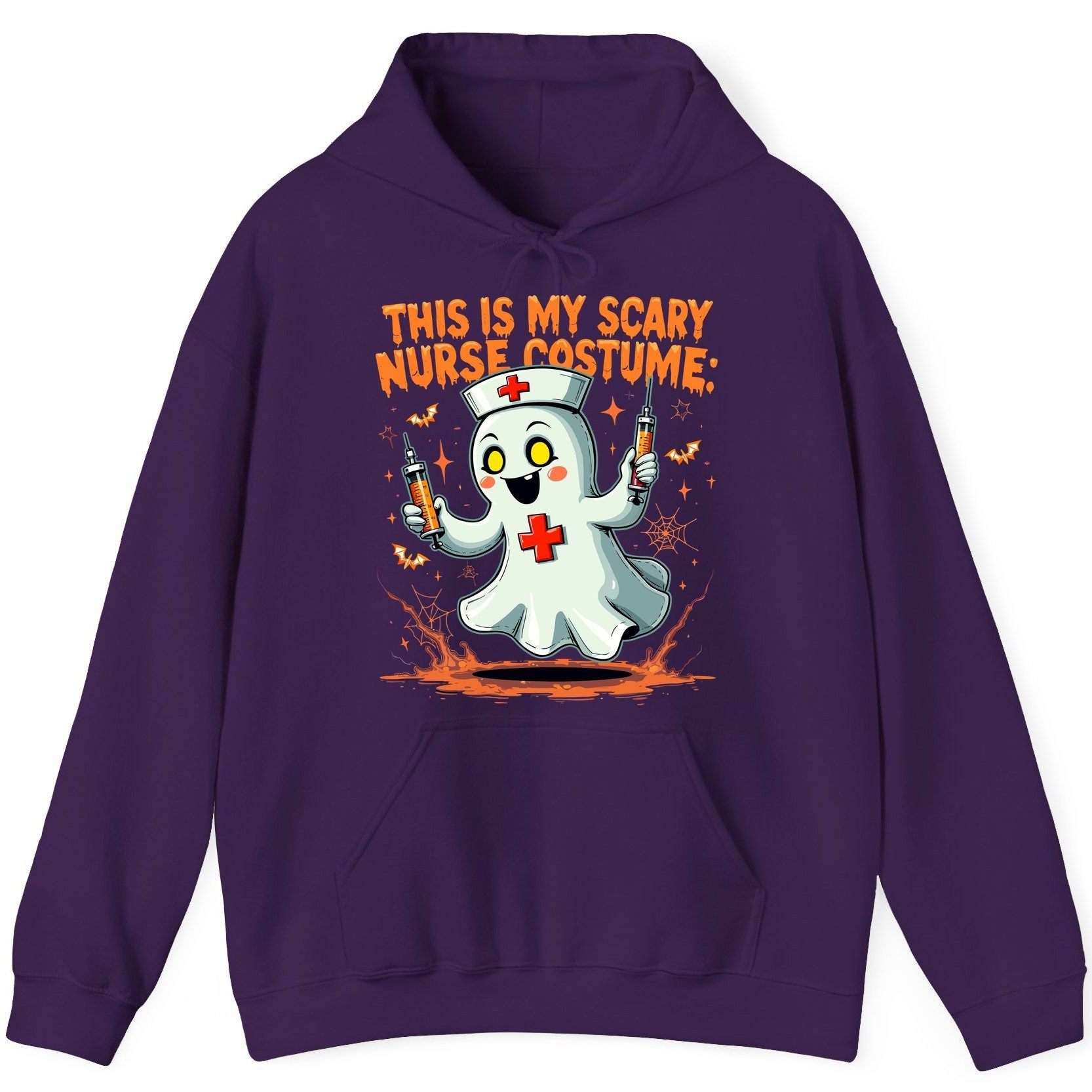 This Is My Scary Nurse Costume ghost nurse Hoodie Purple product mockup