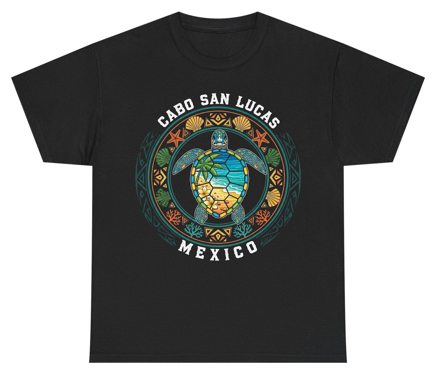 Cabo San Lucas Mexico sea turtle Youth T-Shirt Black product mockup