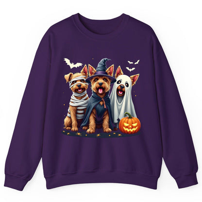 Cute Dogs Halloween Costumes dogs in Halloween costumes Sweatshirt Purple product mockup