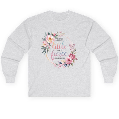 Little Fierce feminine empowerment Long Sleeve Tee Ash product mockup