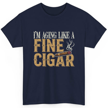 I'm Aging Like a Fine Cigar cigar smoking T-Shirt Navy product mockup