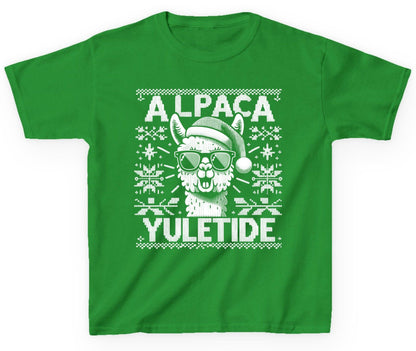 ALPACA Yuletide Funny Lovers Youth T-Shirt - product mockup - Irish Green