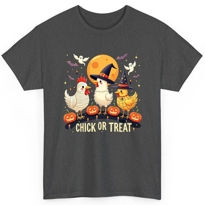 Chick or Treat Halloween chickens T-Shirt Dark Heather product mockup