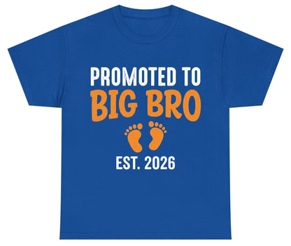 Promoted TO BIG BRO EST 2026 Pregnancy Announcement Youth T-Shirt - product mockup - Royal