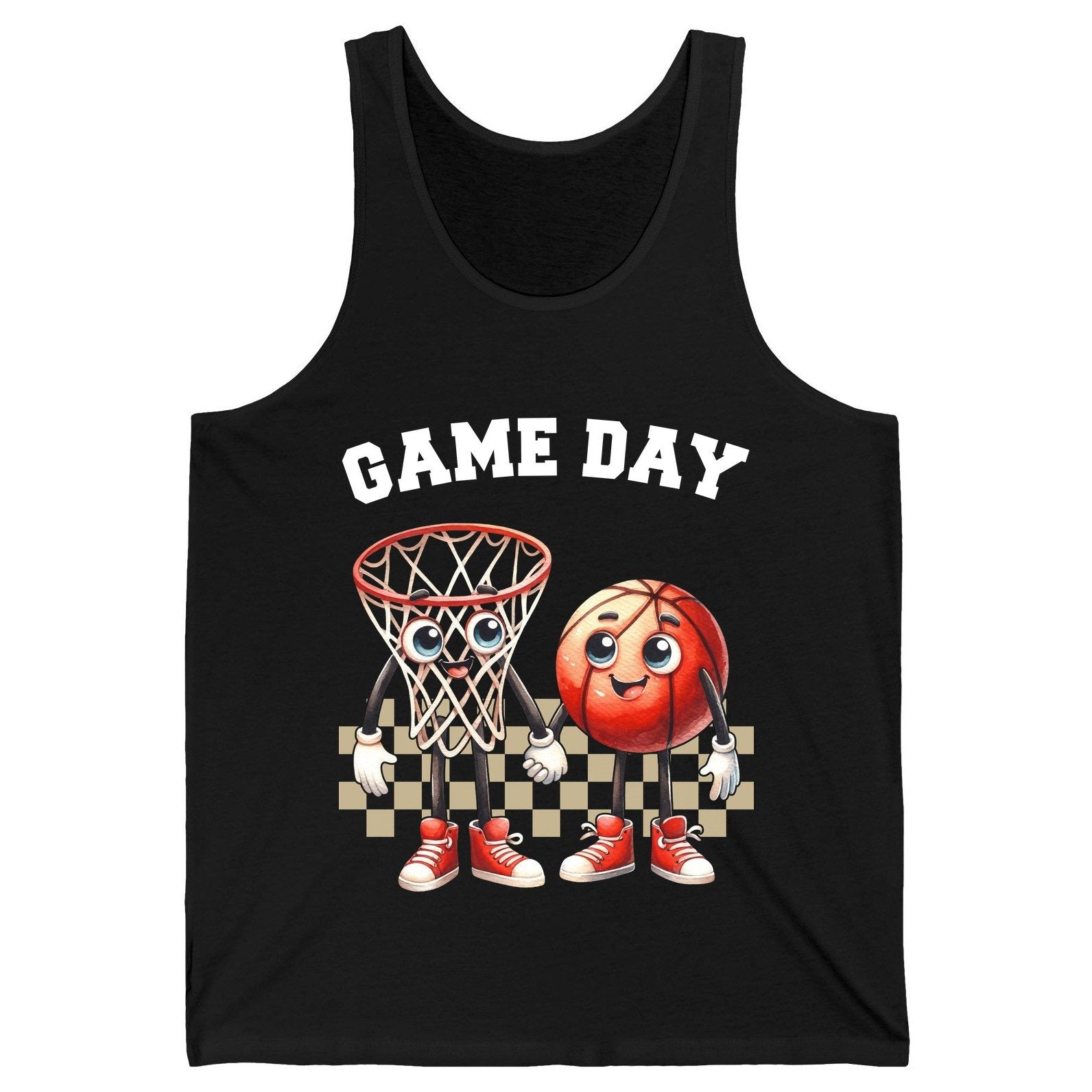 Game Day basketball Tank Top Black product mockup
