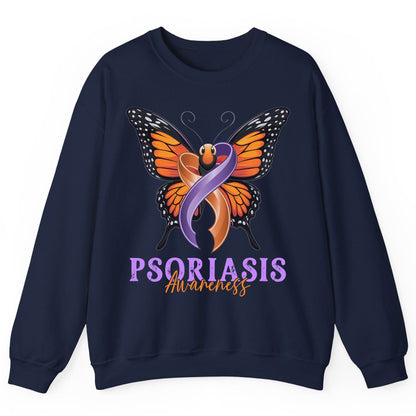 Psoriasis Awareness psoriasis awareness Sweatshirt Navy product mockup