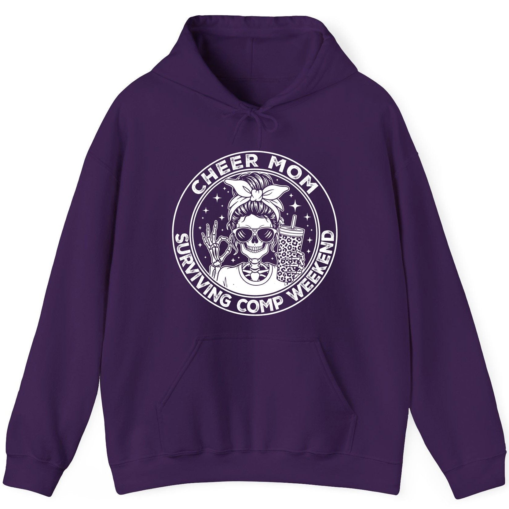 Cheer Mom Surviving Comp Weekend cheer mom Hoodie Purple product mockup