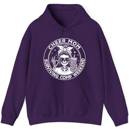 Cheer Mom Surviving Comp Weekend cheer mom Hoodie Purple product mockup