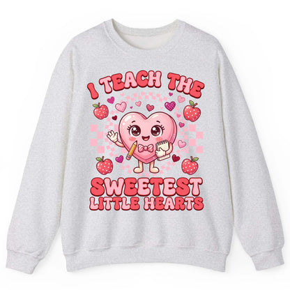 I Teach the Sweetest Little Hearts teaching Sweatshirt Ash product mockup